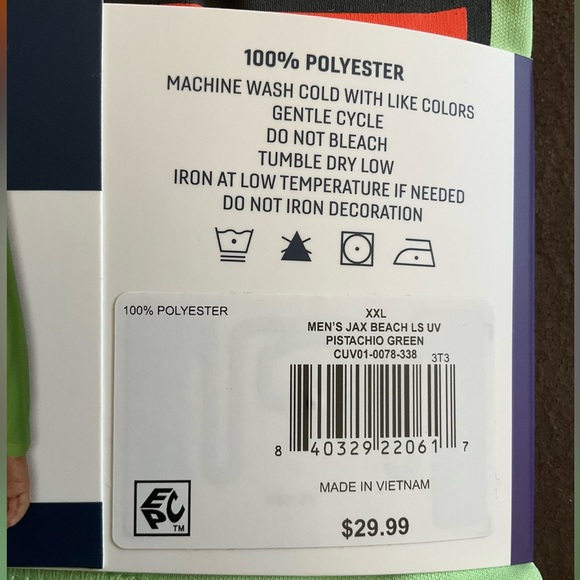 REEL LIFE Jax Beach Long Sleeve UV Rash Guard - XXL - Picture 4 of 4